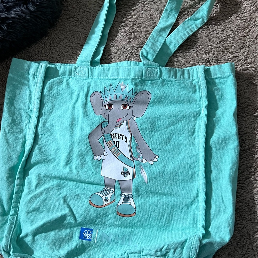 New York Liberty Ellie teal tote bag